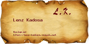 Lenz Kadosa névjegykártya